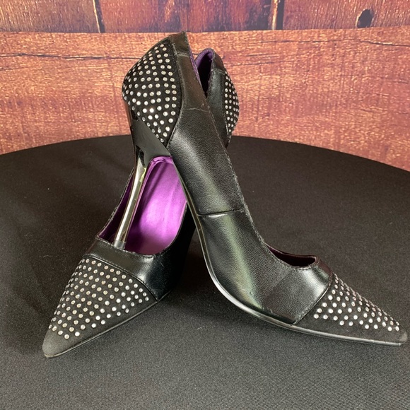 WET SEAL Rhinestone Point Stiletto Metallic Heel - Picture 11 of 11